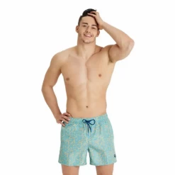 Bañador Arena Beach Short Allover Verde Hombre