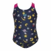 Bañador Arena Space Cats Azul Marino Rosa Amarillo Niña -Tienda Barata Nadar Equipo banador arena space cats azul marino rosa amarillo nina