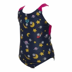 Bañador Arena Space Cats Azul Marino Rosa Amarillo Niña -Tienda Barata Nadar Equipo banador arena space cats azul marino rosa amarillo nina 3
