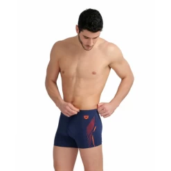 Bañador Arena Swim Short Graphic Marino Naranja Hombre -Tienda Barata Nadar Equipo banador arena swim short graphic marino naranja hombre 3
