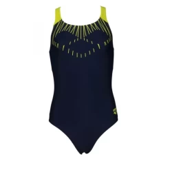 Bañador Arena Trick Marino Amarillo Niña