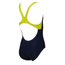 Bañador Arena Trick Marino Amarillo Niña -Tienda Barata Nadar Equipo banador arena trick marino amarillo nina 3