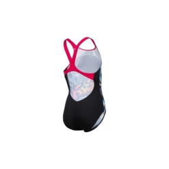 Bañador Arena V Back Placement Negro Rojo Niña -Tienda Barata Nadar Equipo banador arena v back placement negro rojo nina 1