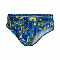 Bañador Speedo Allover Brief Azul Amarillo Niño