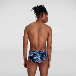 Bañador Speedo Bio-Iluminate 8cm Allover Brief Negro Azul -Tienda Barata Nadar Equipo banador speedo bioiluminate 8cm allover brief negro azul 1