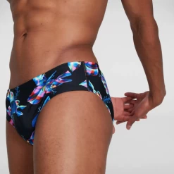 Bañador Speedo Bio-Iluminate 8cm Allover Brief Negro Azul -Tienda Barata Nadar Equipo banador speedo bioiluminate 8cm allover brief negro azul 2