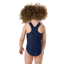 Bañador Speedo SpashMaster Frill Azul Marino Niña -Tienda Barata Nadar Equipo banador speedo spashmaster frill azul marino nina 1