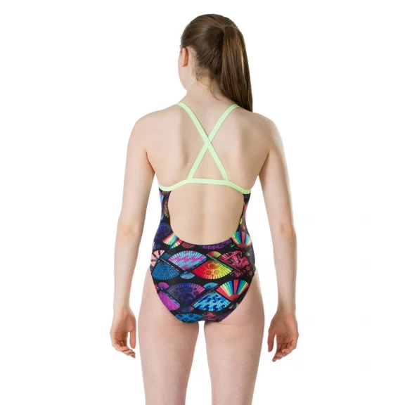 Bañador Speedo TranquilFam Negro Con Abanicos Niña 4 Bañador Speedo TranquilFam Negro Con Abanicos Niña - Imagen 2