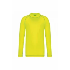 Camiseta Manga Larga Surf Con Proteccion UV Amarillo Niños