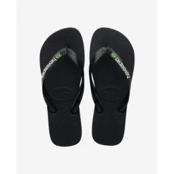 Chanclas Havaianas Brasil Logo Negro Unisex